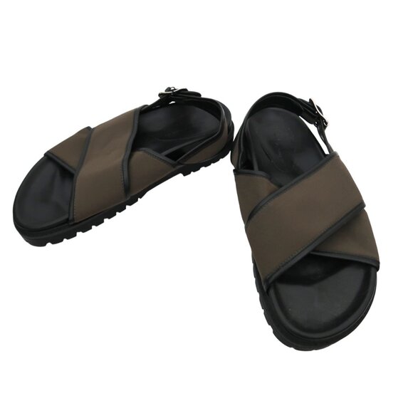 ZARA microfiber crisscross strap sandals NWT EU 39 US 8 Olive green - Picture 2 of 5